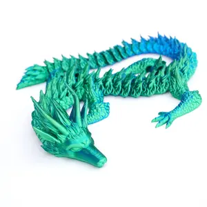3D printed sharp nosed dragon model toys, flexible joint animal doll statues, home and office desk decorations, holiday surprise gifts