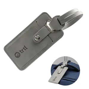 trtl Luggage Tag for Suitcases - Water-Resistant, Durable Faux Leather - Includes Dust Bag