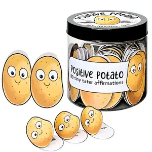 A Potato Jar of Emotional Support containing 60 positive potato cards, a perfect motivational gift for women, a graduation gift, a Mother's Day gift, a birthday gift, or Party favor