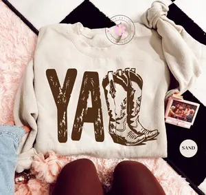 Y'All Western Country Sweatshirt, Retro Vintage Yall TShirt, Cowboy Western Rodeo Shirt, Cowboy Boots, Country Graphic Shirt Sweatshirt