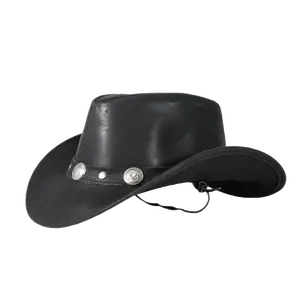 Amer-I-Mex Buffalo Nickel Black Leather Hat 894-BLACK