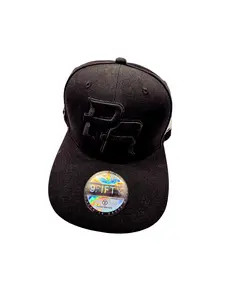 Puerto Rico 5D Embroidery Curved Cap Black Polyester Baseball Hat with Adjustable Back & Bold PR Map Patch for Unisex Wear