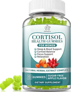 Cortisol Supplements Gummies for Women, Cortisol Reducer w.Ashwagandha Rhodiola Rosea Magnesium L-Theanine Phosphatidylserine Black Peper, Hormone Balanced & Lower Cortisol - 30 Day Vegan Supply