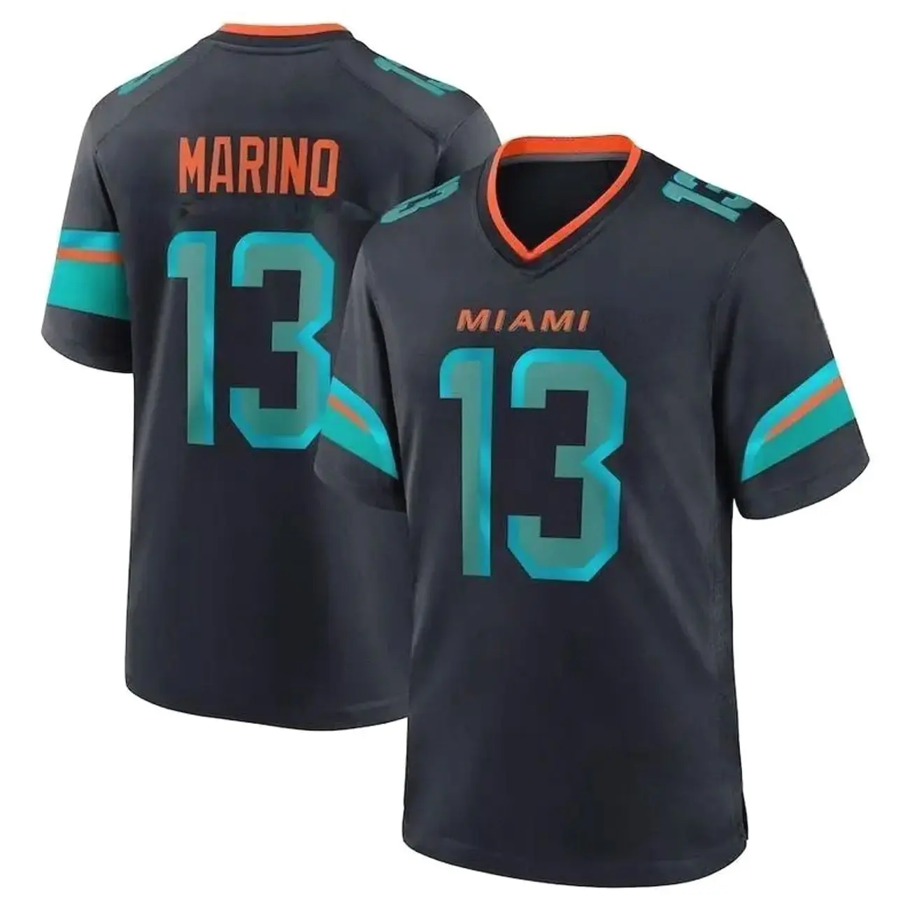 [Football Jersey] Men’s Marino Miami Rivalries Collection Retired Player Game Jersey – Pitch Blue 2026 5EI
