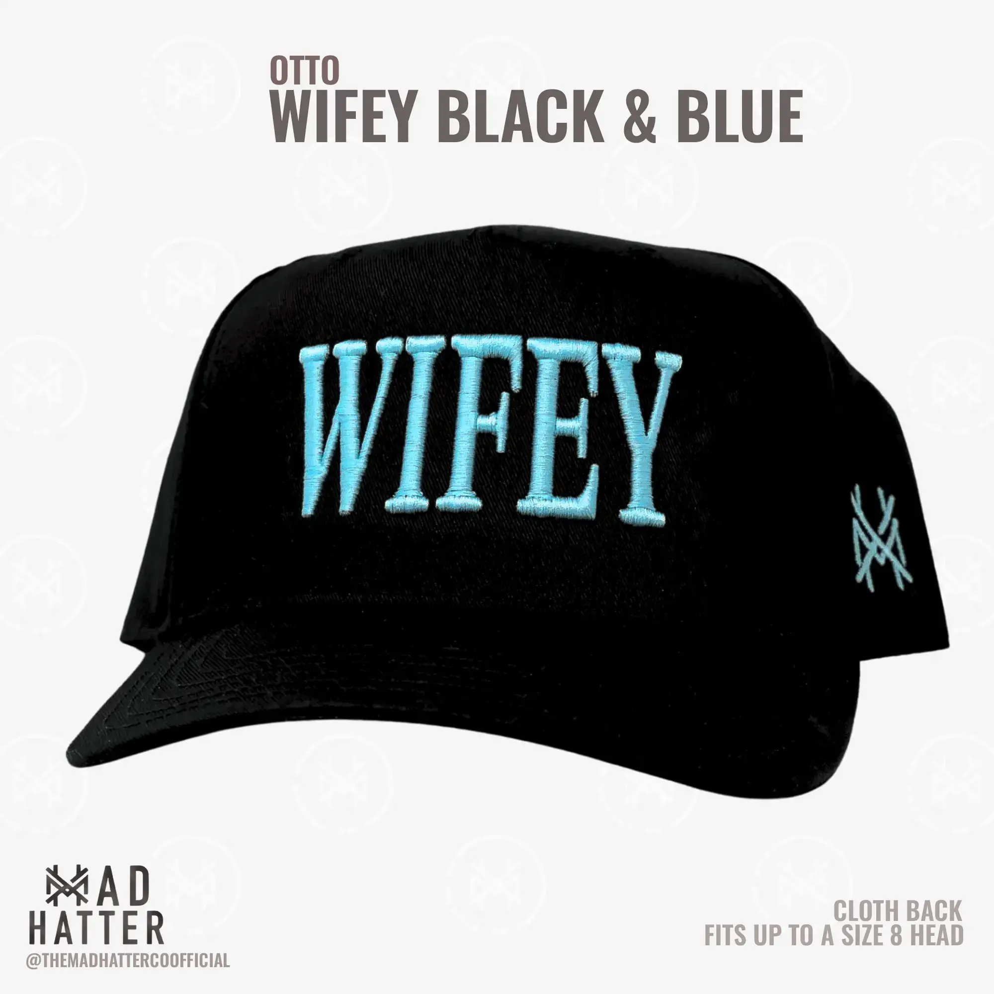 Retro Black with Blue Thread