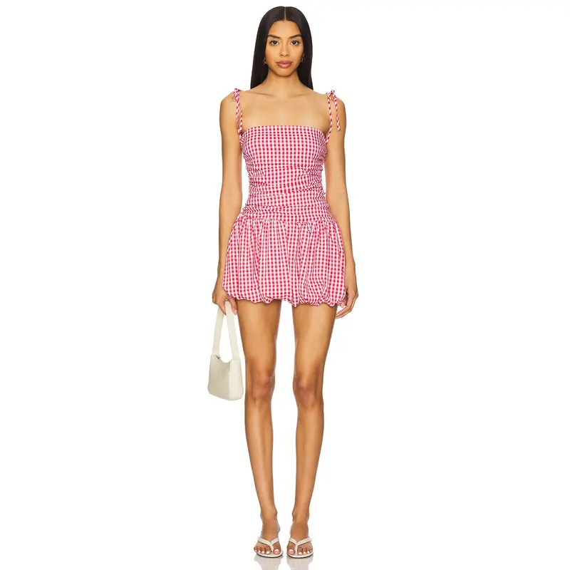 strapless open back dress Lovella Red Polka Dot Maxi Dress main image 1