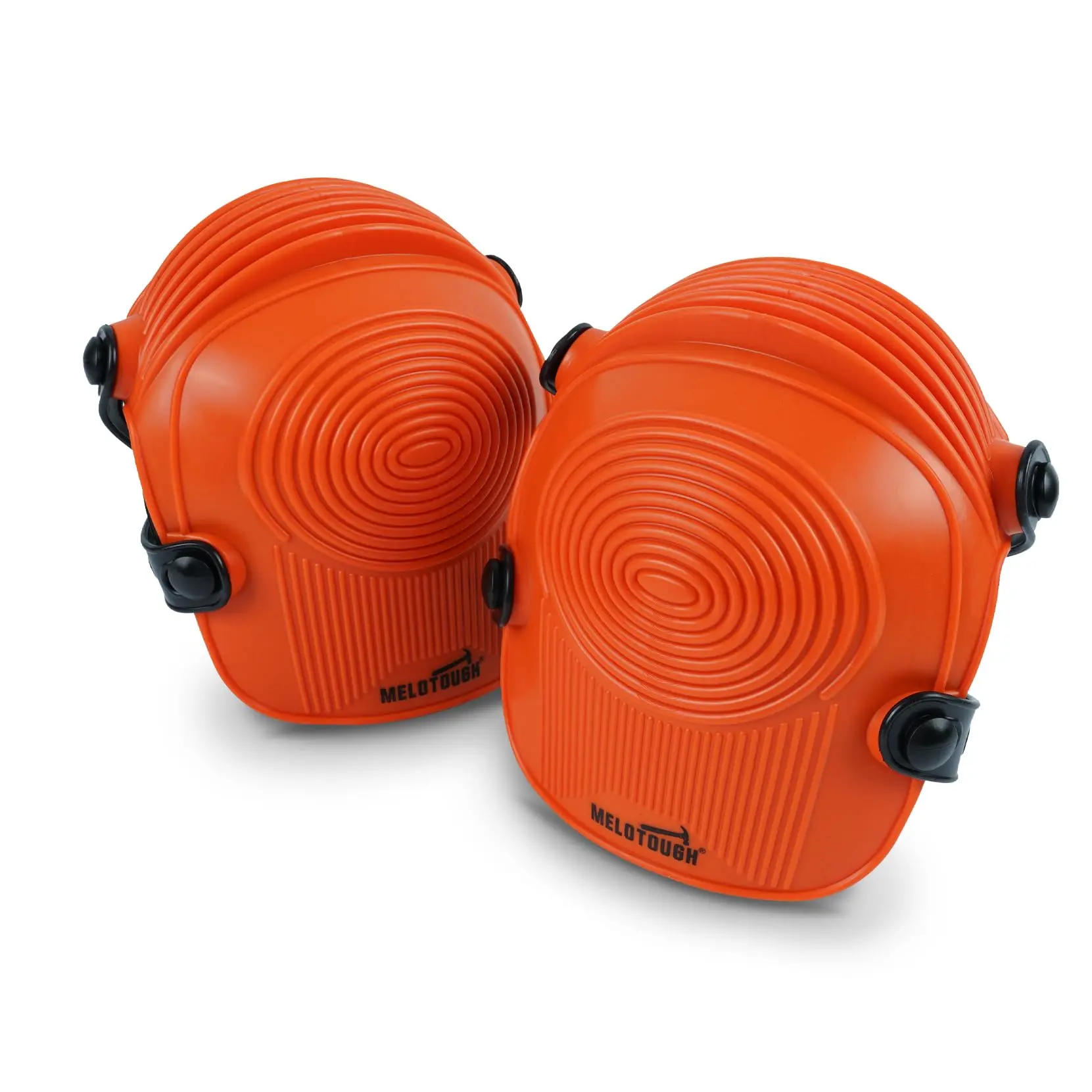 MELOTOUGH PRO Easy Fit Knee Pads with Adjustable Hook-and-Loop Straps, Work Safety Gear for Construction, Tiling, Gardening, Flooring Pro Protection, Construction Gear