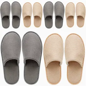 6 Pairs Unisex Polar Fleece Slippers - Reusable & Washable Non-Slip Disposable House Shoes for Weddings, Bridal Parties, Home & Travel