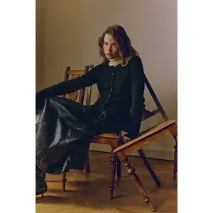 H&M Rib-knit peplum cardigan