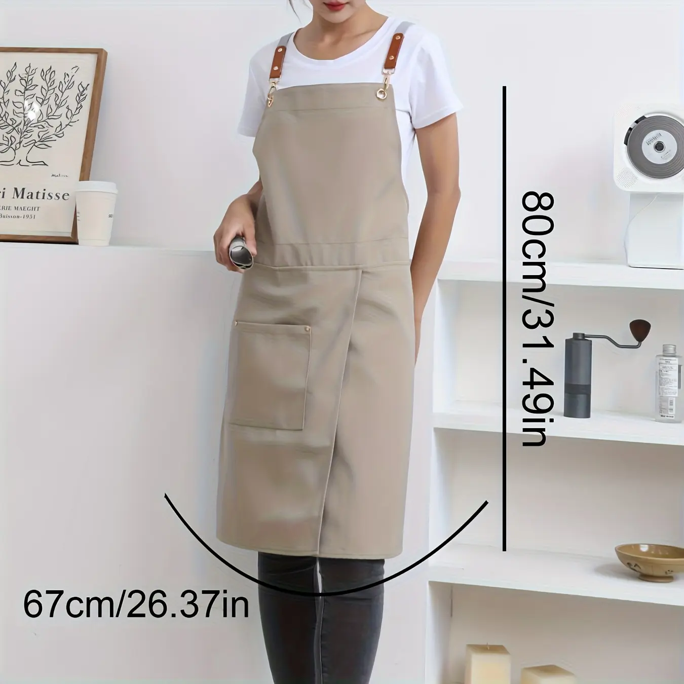 High quality and durable apron with pocket design, available in multiple colors, suitable for chefs, bakers, carpenters, painters, gardeners, restaurant and coffee shop employees