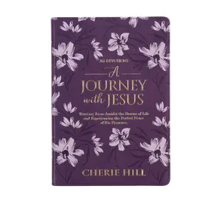 A Journey with Jesus 365 Devotions for Women, Purple Floral Faux Leather Flexcover