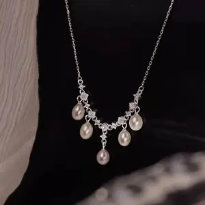 Sr Pearl Co. Royal Style Princess Necklace Pefect for Dating Main Event Party Family Reunion Elegent Style Unique Design Women Gift