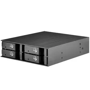 212 MAIN Aluminum 5.25 in. Device Bay to 4 x 2.5 in. Hot Swap HDD Adapter - SAS, SATA 6.0 Gbits Compatibility Support