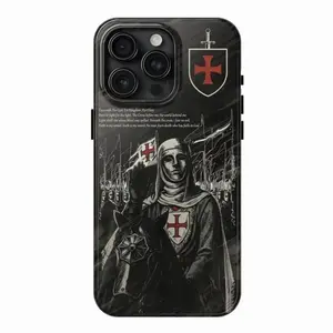 Baldwin IV "The Leper King" The Crusader King and His Holy Army Phone Case, Crusader King of Jerusalem Cross Medieval Christian Phone Cover, Medieval Cross Armor Glory of God Gothic Faith for iPhone 16/15/14/13/12/11/17 ProMax Plus for Samsung phones
