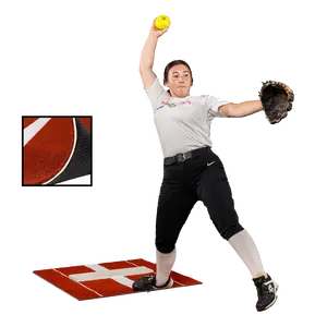 2 × 3 Elite Softball Pitching Mat - Clay