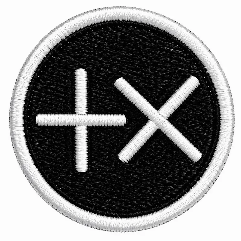 +x embroidered hat patch