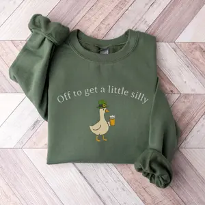 St Patricks Day Sweatshirt, Comfrot Colors St Paddys Day Goose Shirt, Funny Irish St Pattys Day Crewneck