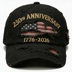 250 Anniversary USA Hat 250th Anniversary USA Ripped Denim Cap America 250th Merchandise Baseball Cap for Men Women