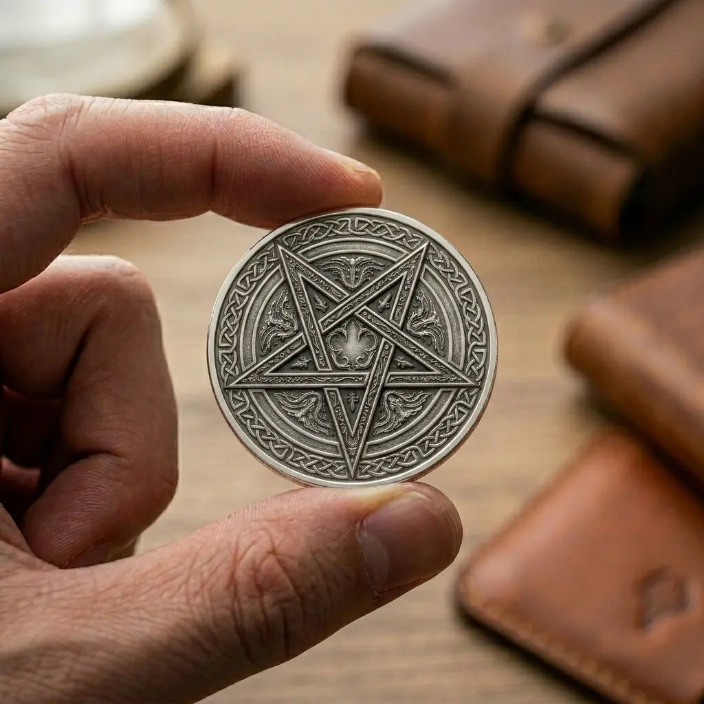 Demon Talisman Coin, Alchemical Amulet, Demon Talisman Token, Satanic Medallion, Occult Coin, Gothic Decor, Dark Magic Prop, Evil Art