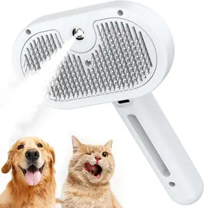 Spray Cat Brush, Self-Cleaning Dog Steam Brush, Easy to Clean Pet Grooming Tool, Removes Static & Flying Hair for Cats and Dogs