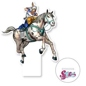 2pcs 15cm Jojo 7 STEEL BALL RUN Diego Brando Acg Stand Jonathan Joestar Figure Standing Plate Julius Caesar Zeppeli Arylic Stand Toys