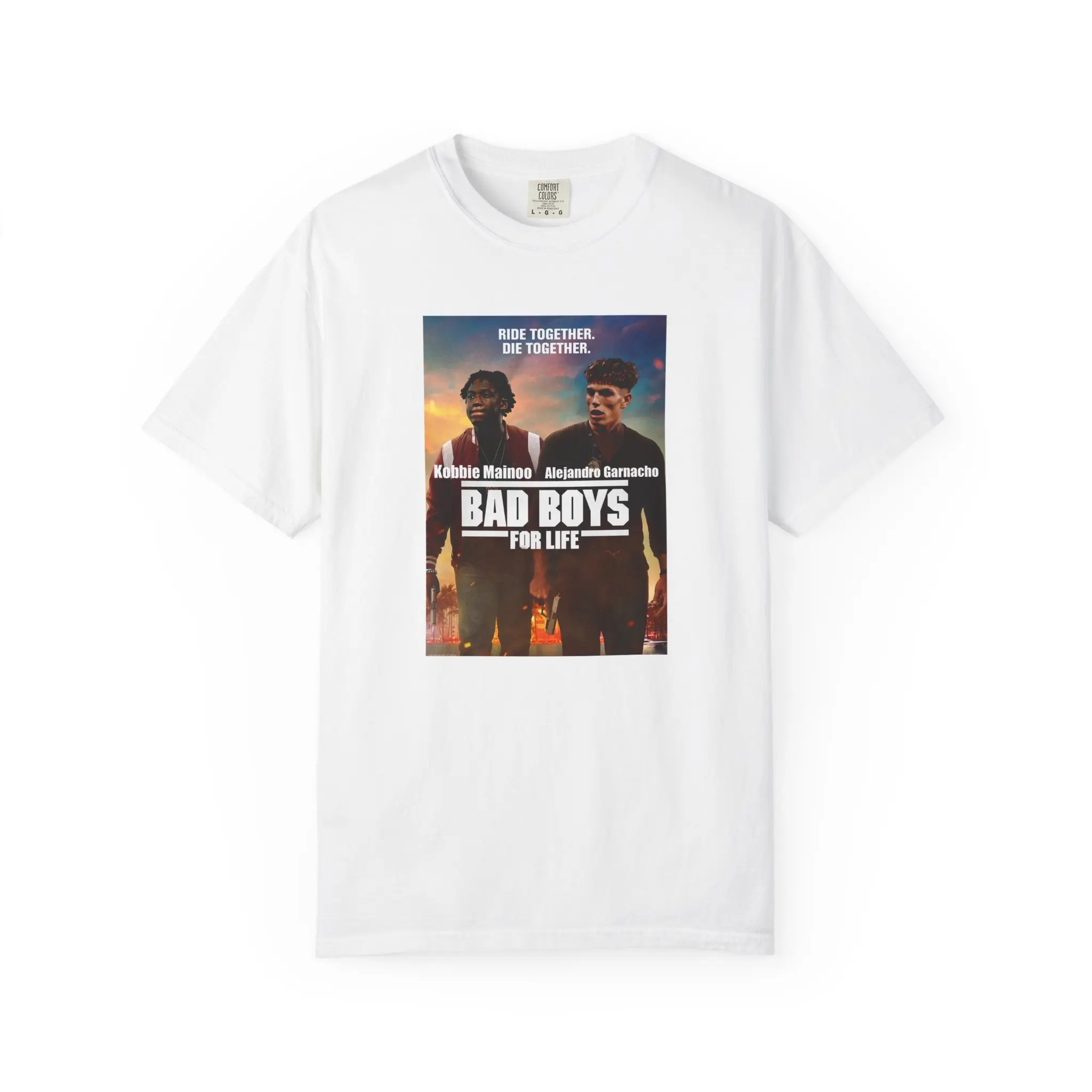 Alejandro Garnacho and Kobbie Mainoo in "Bad Boys" T-Shirt