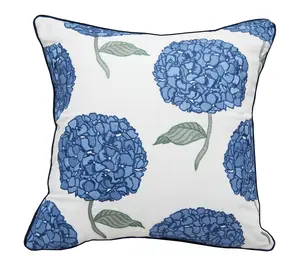 Hydrangea Indoor/Outdoor Throw Pillow by Valerie