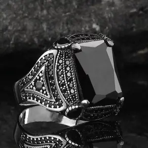 Vintage Men's Personalized Ring for Wedding, Engagement, Birthday, Christmas Gifts # 6-13 Statement Crystal