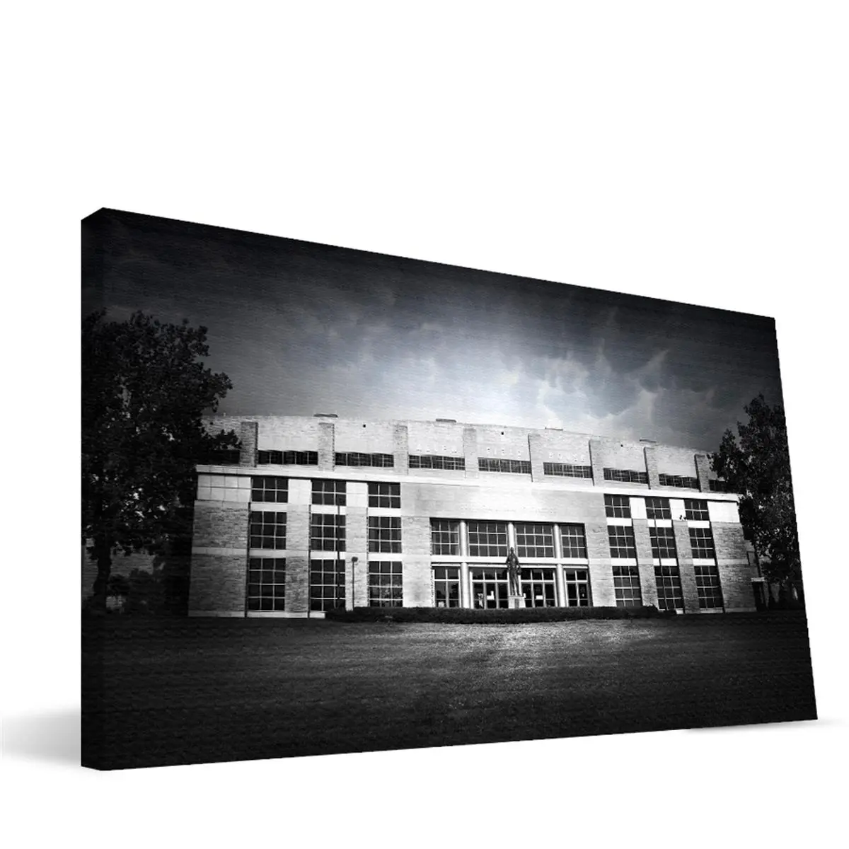 Kansas Allen Fieldhouse Canvas Print, 16x36 in Room Decor Wall Art for Home Supplies