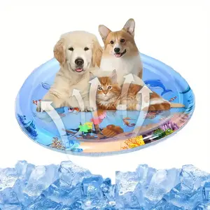 [Christmas Sale ]Inflatable Pet Water Sensory Bed - Comfortable Design for Pets, Soft Material, Ideal for Indoor and Outdoor Use,Christmas Gifts for your pet