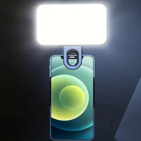 Portable LED Selfie Light, 1 Set Mini Fill Light, USB Rechargeable Clip-on Selfie Light, Mobile Phone Photography Light, Video Conference Light, Selfie Led Lights, Led Smartphone Light, Cellphone Accessories