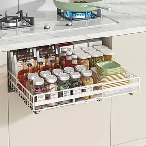 Kitchen Cabinet Organizer, Expandable Kitchen Cabinet Organizer, Pull Out Drawers for Cabinets, Drawer Storage, Kitchen Organizer, Home Organizer, Racks, Adjustable Metal Racks