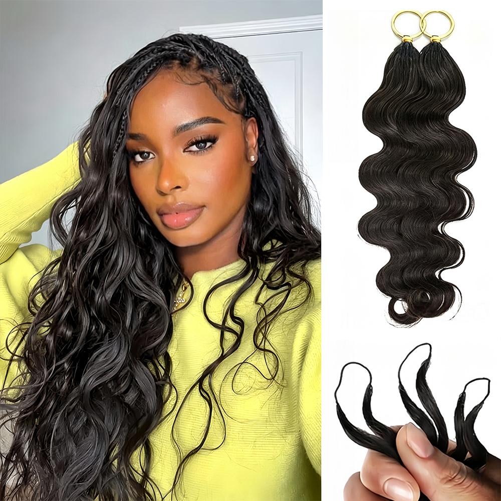 New 2026 Ramiss Body Wave Crochet Human Hair for Mircale Knots Boho Braids 4-5 Packs for Full Head, Pre-Separated 50g/Pack Time-Saving, 40 Strands/Pack Body Wave Feather Crochet Human Hair Extensions Miracle Knots Knotless Pre-Separated Crochet Braid Hair