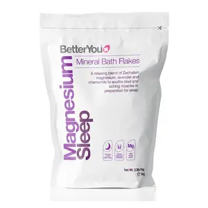 BetterYou Magnesium Sleep Mineral Bath Flakes, Soothing Sore Muscle Soak - 2.3 lb