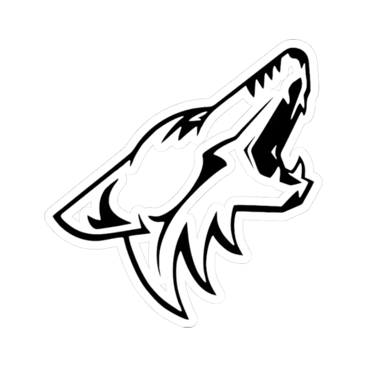 Coyote Racing Sticker, Animal Decal, Outdoor Adventure Vinyl Label, Car Bumper Sticker, Laptop Decal, Water Bottle Sticker, Wild Animal