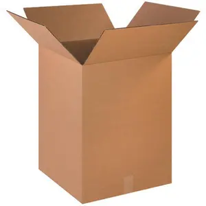 Box Partners 181824 Corrugated Boxes, 18 in. x 18 in. x 24 in., Quality Standard Strength for Pack Clothing, Dishes & Medium Weight Items (15 Count)