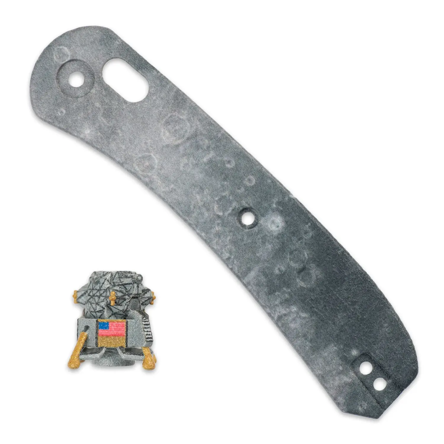 Lander 2 Knife Scales - 3D Lunar Moon Surface - Tranquility Base