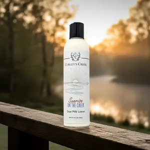 🌅 Sunrise on the Creek | Goat Milk Lotion | Handmade Natural Skincare | Bright Citrus & Blossoms | Curley’s Creek