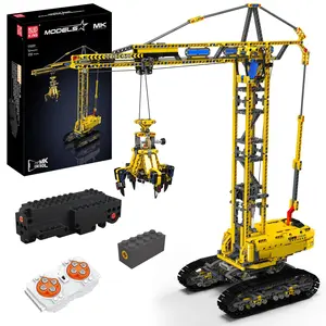 Mould King 17059 MOC Crawler Crane Advanced Building Kit for Adults, MOC Mobile Crane Heavy-Duty Truck Sets to Build, APP Control Large Engineering Vehicles, Construction Model Toy for Youth (1731 PCS)
