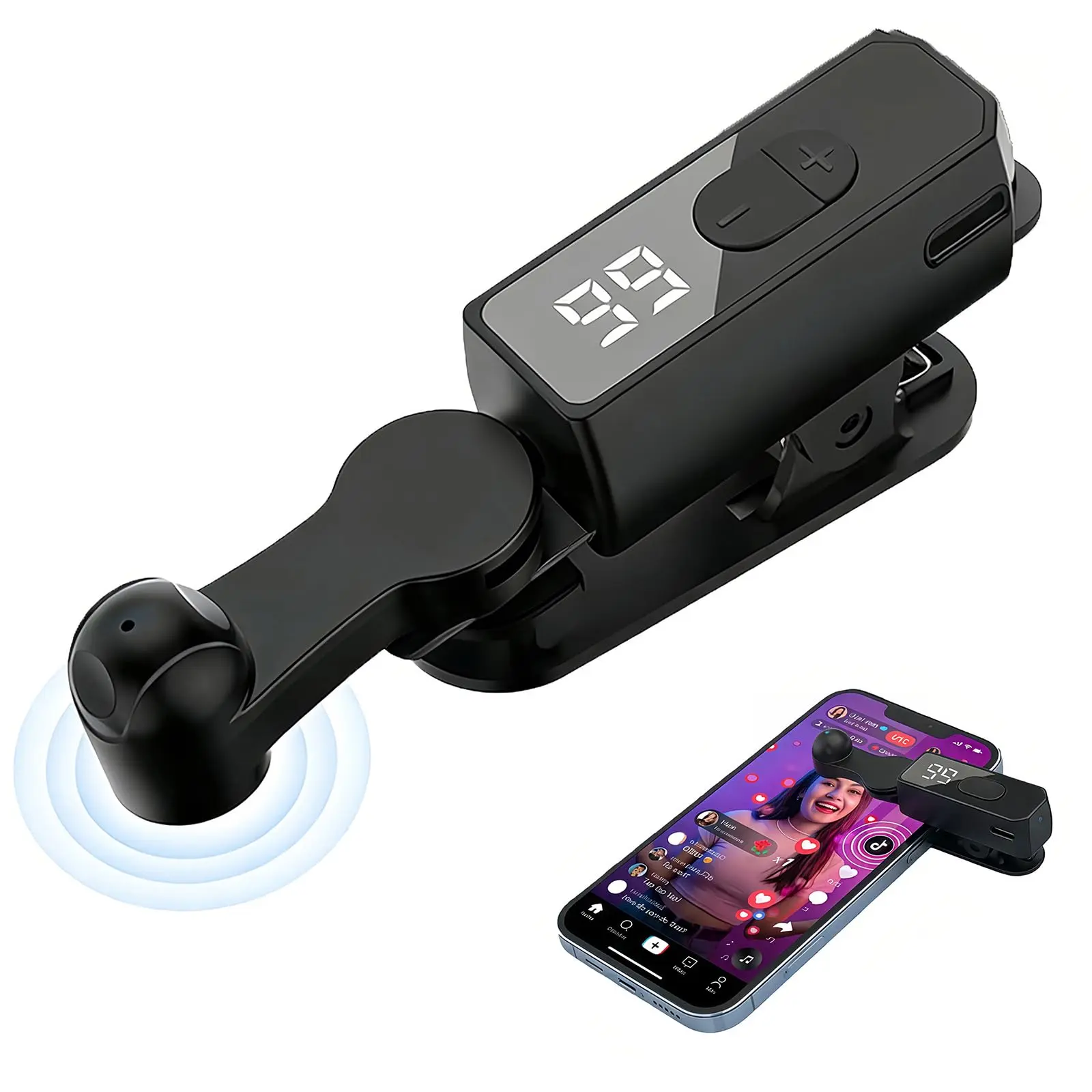 Auto Clicker Tapper for Tiktok iPhone iPad Android Smartphone, Rechargeable Cordless – 107 Adjustable Speed, Auto Screen Tapper for Live Stream Likes, Games, Repetitive Task, Purchases