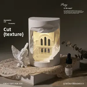 Vintage Aromatherapy Diffuser Stone Gift Set, Aesthetic Room Decor for Bedroom & Desk, Flameless Home Fragrance, Wedding & Holiday Gift