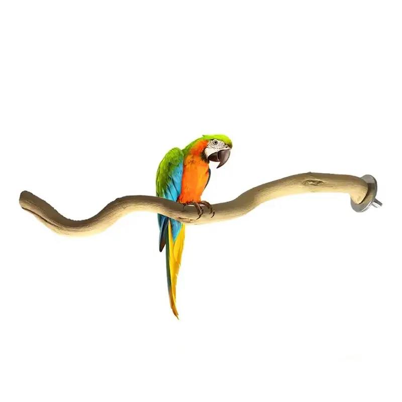 Natural Parrot Wood Fork Branch Perch Bird Cage Hanging Swing Bird Standing Branches Toys Birdcage Accessoriess