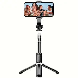 40 Inch Extendable Mobile Selfie Stick, Designed Specifically for Live Streaming, with A Professional Ground Stand And Wireless Remote Control for Smartphones. The Tripod Can Rotate 360 ° And Is Stable And Anti Shake, Suitable for Travel