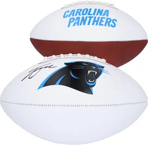 Tetairoa McMillan Carolina Panthers Autographed Franklin White Panel Football - Fanatics Authentic Certified