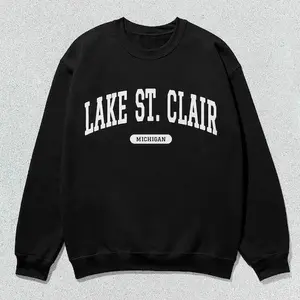 Lake St Clair Sweatshirt Michigan Collegiate Crewneck Sweater Unisex