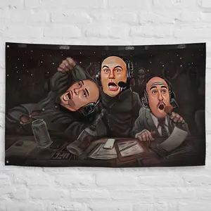 The UFC Announcer Crew Reaction Joe Rogan Print Flag Wall Art Wall Decor, Sports Room Wall Poster, Ufc Flag, Trending Flag.