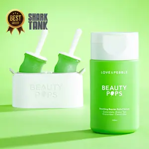 BEAUTY POPS Soothing Serum Ice Mask Kit with Cucumber, Ceramides, Green Tea, and Calendula Skincare Facial Mask for Skin Repair, Hydrating and Moisturizing