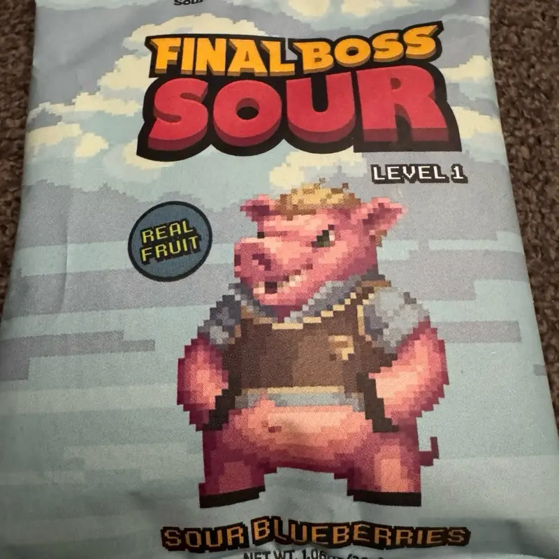 final boss sour. sour blueberry level 1.06oz bag min size