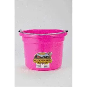 Miller Mfg Co Inc Flat Back Plastic Bucket- Hot Pink 8 Quart - P8FBHOTPINK