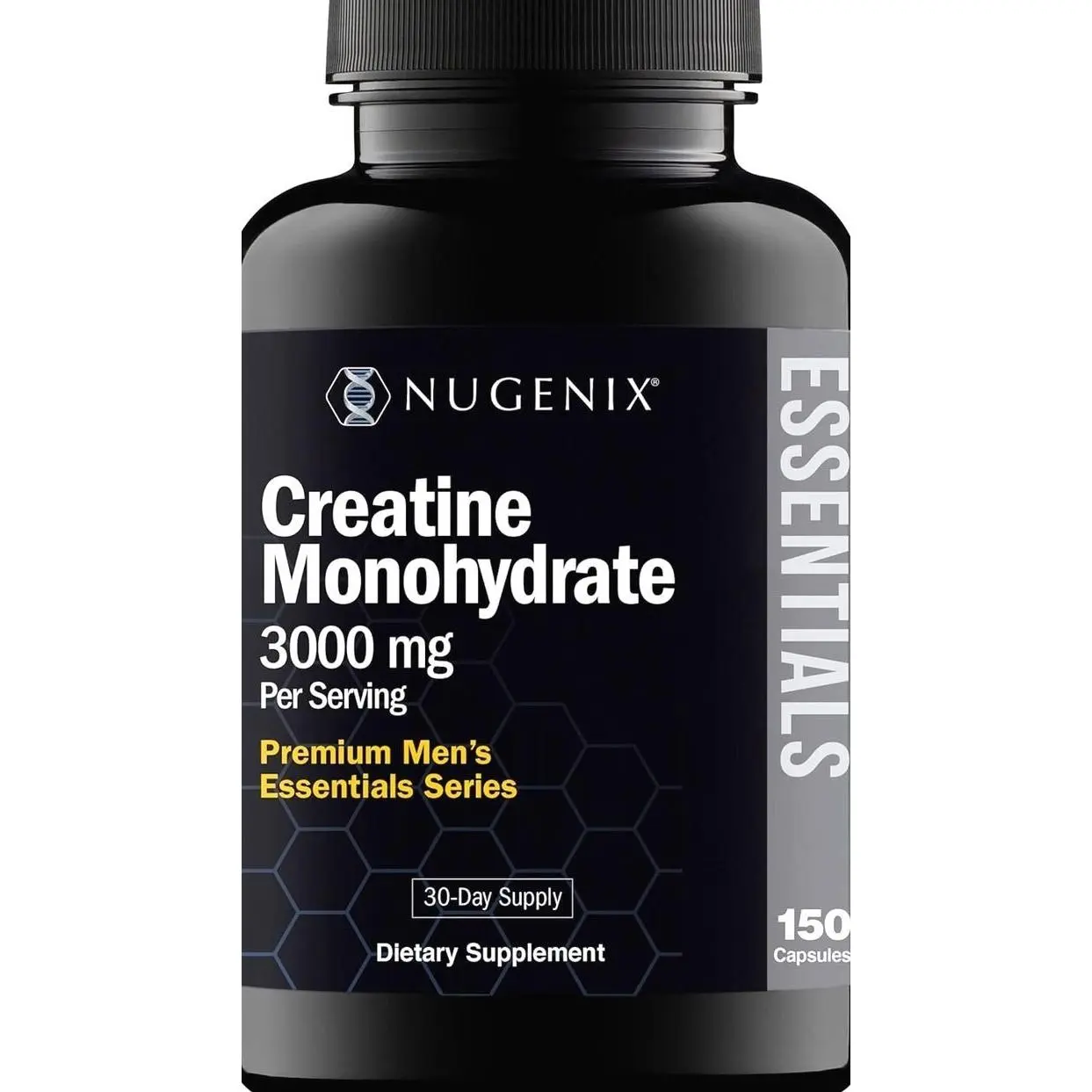 Nugenix Essentials Premium Creatine Monohydrate Pills Supplement, 3000mg, 150 Capsules